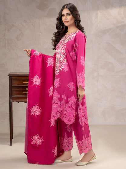 3 Piece Khaddar Suit-Embroidered (Unstitched)