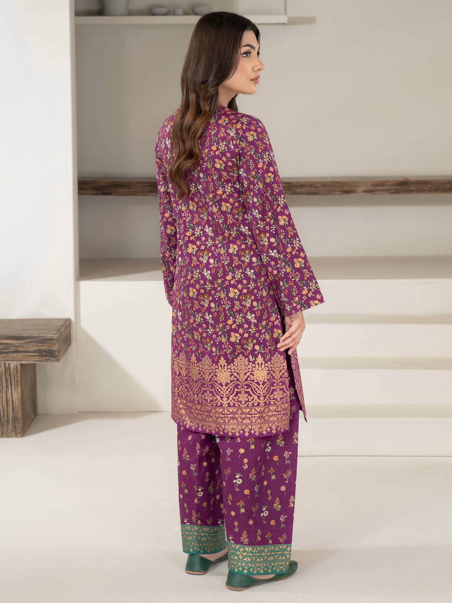 2 Piece Khaddar Suit-Paste Print (Unstitched)