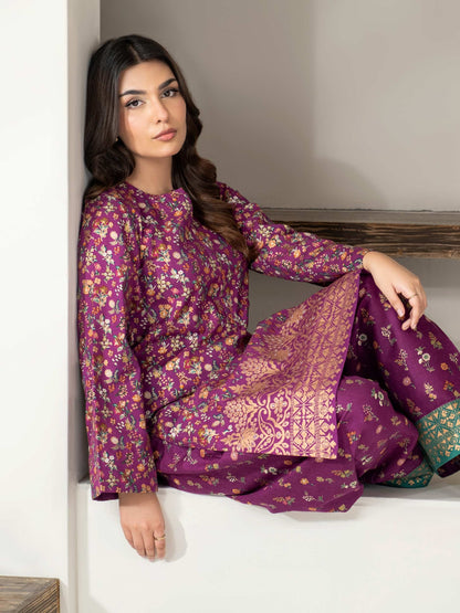 2 Piece Khaddar Suit-Paste Print (Unstitched)