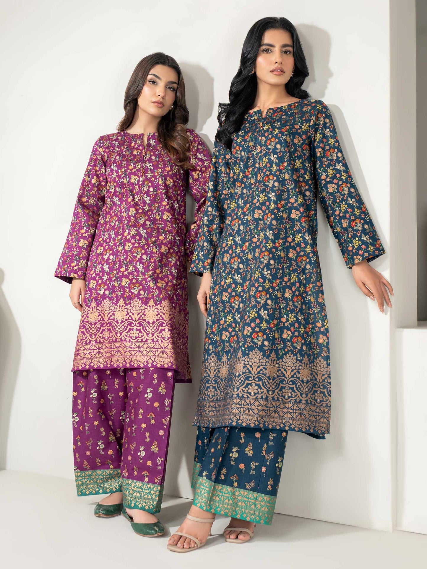 2 Piece Khaddar Suit-Paste Print (Unstitched)