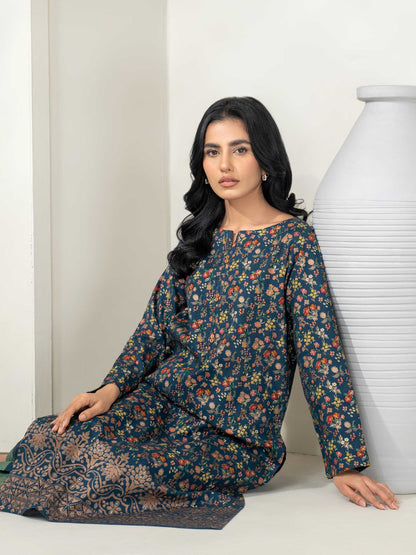 2 Piece Khaddar Suit-Paste Print (Unstitched)