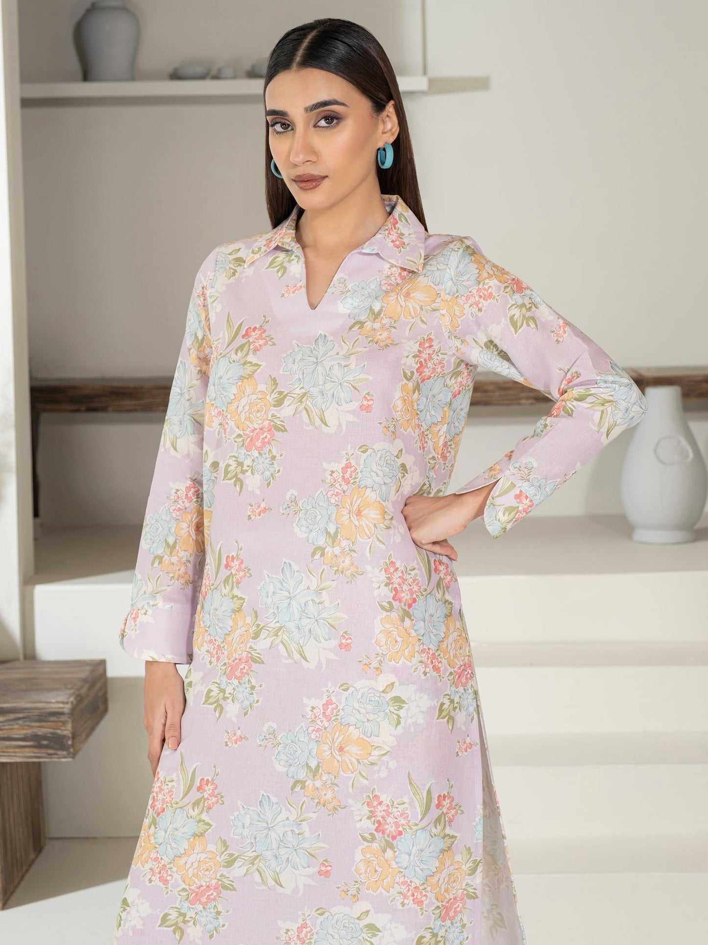 2 Piece Khaddar Suit-Printed (Unstitched)