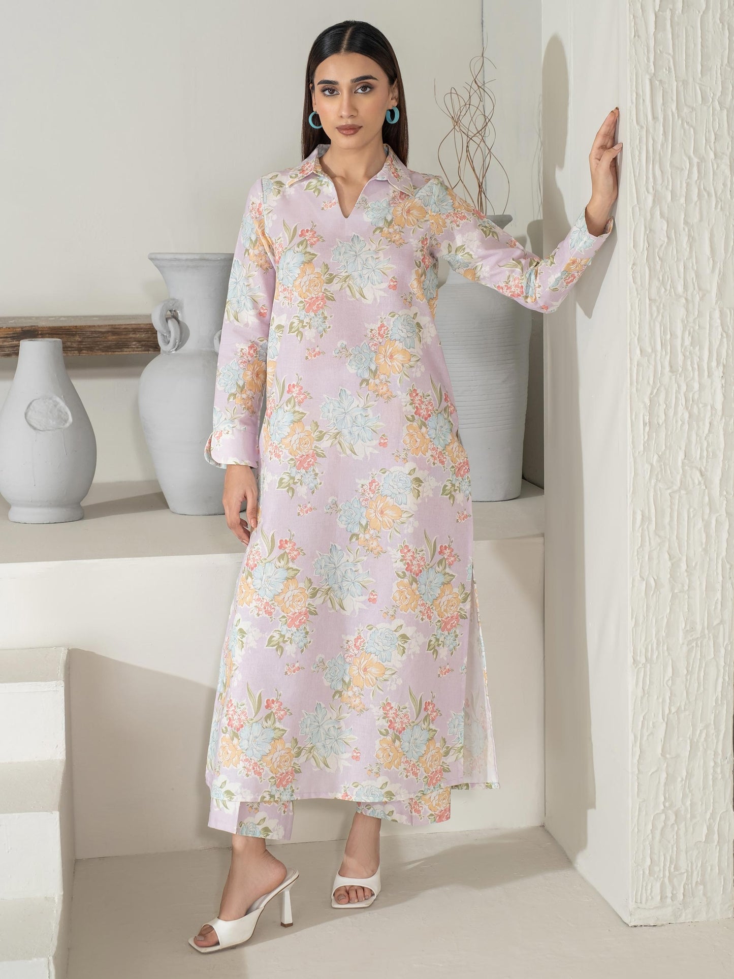 2 Piece Khaddar Suit-Printed (Unstitched)