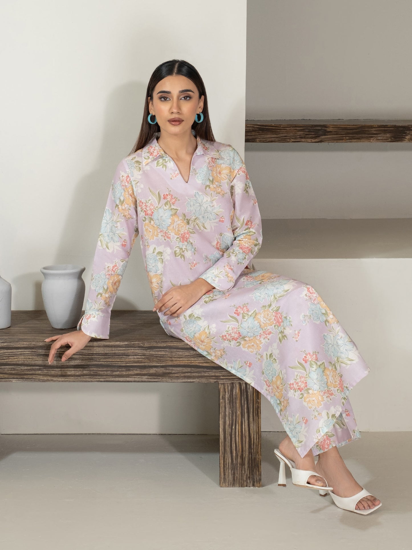 2 Piece Khaddar Suit-Printed (Unstitched)