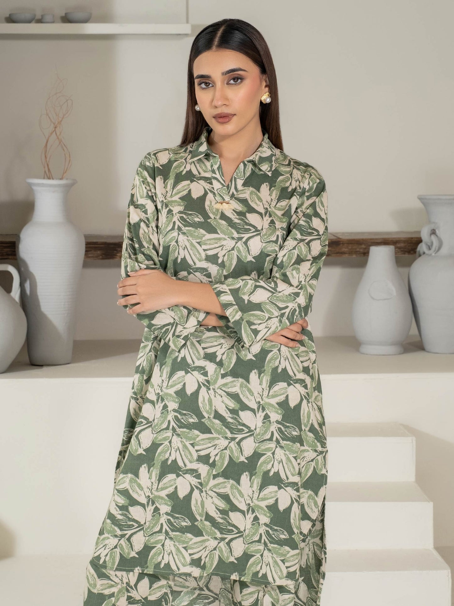 2 Piece Khaddar Suit-Printed (Unstitched)