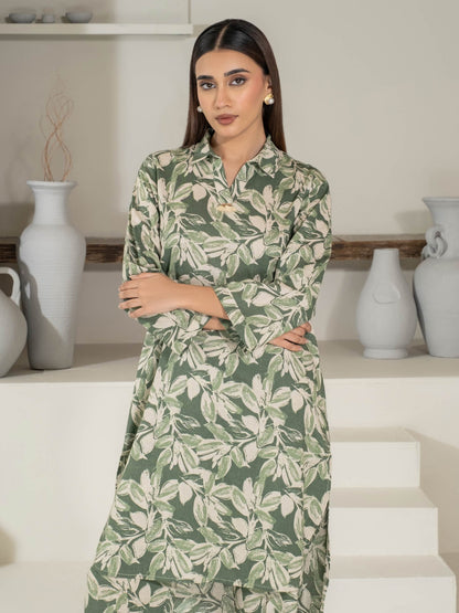 2 Piece Khaddar Suit-Printed (Unstitched)