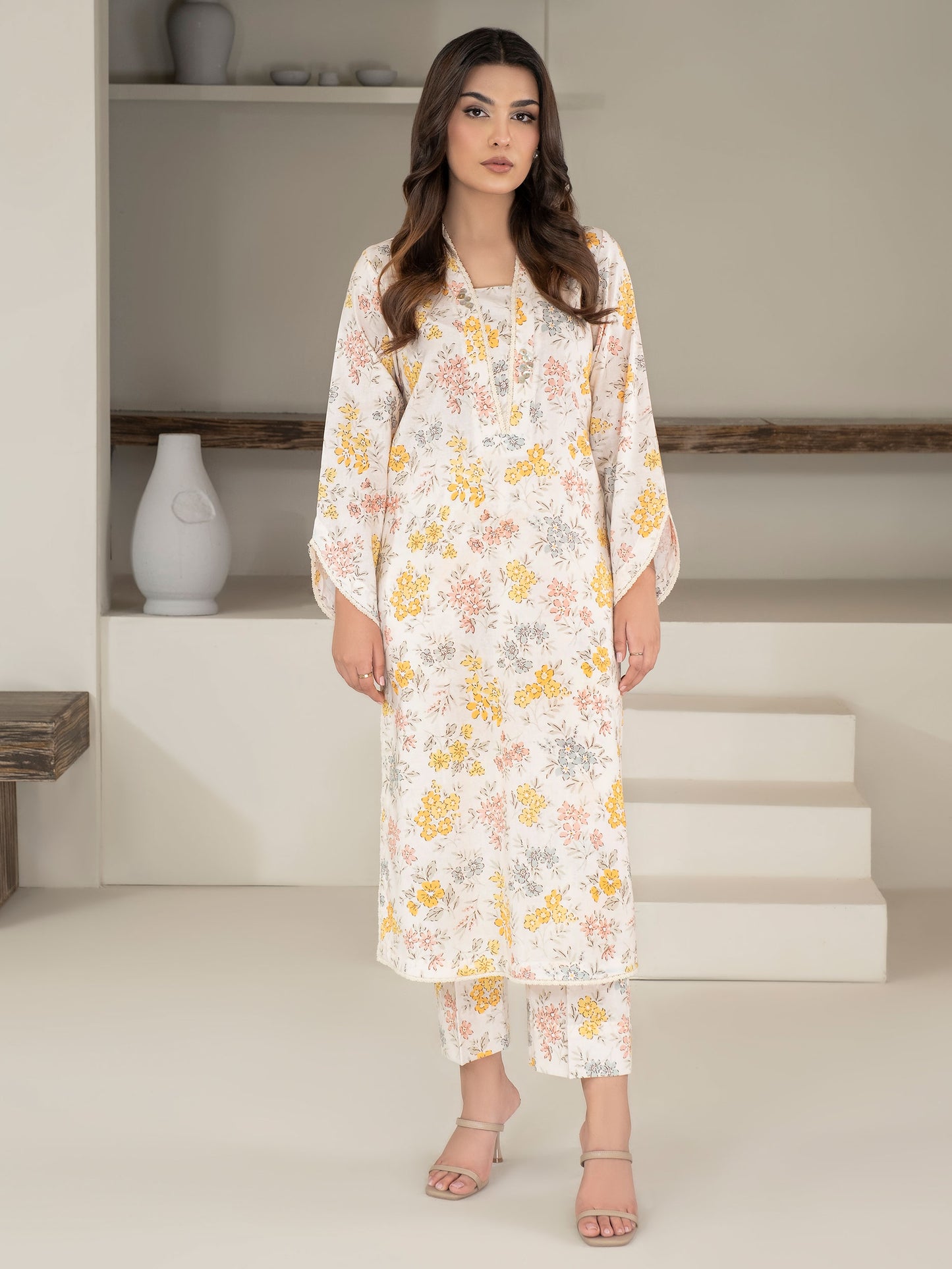 2 Piece Khaddar Suit-Printed (Unstitched)