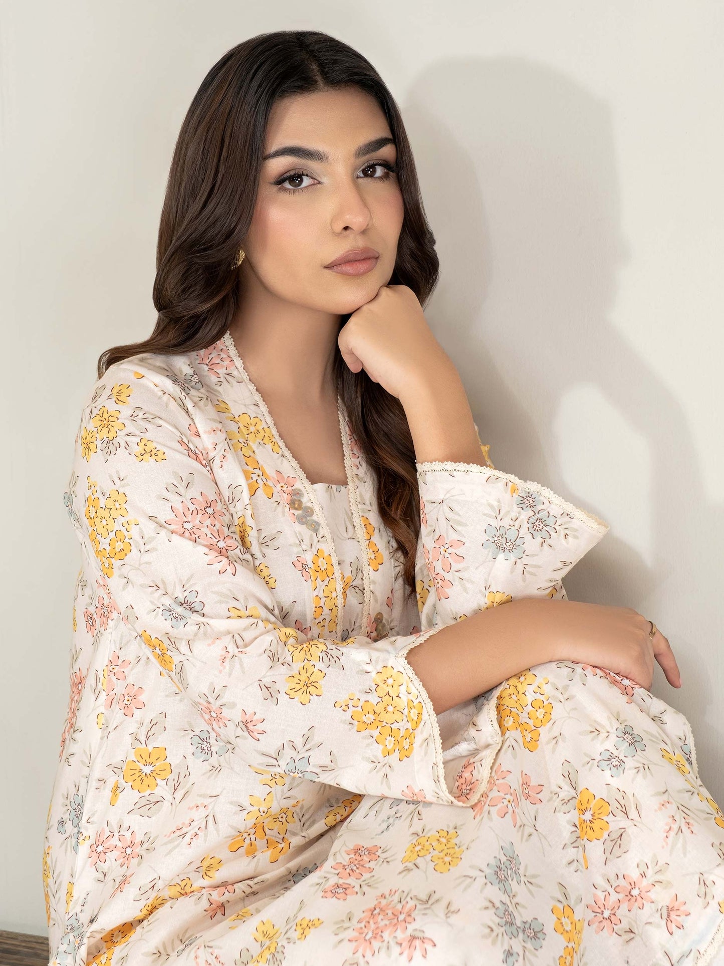 2 Piece Khaddar Suit-Printed (Unstitched)