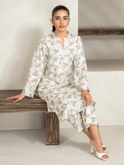 2 Piece Khaddar Suit-Printed (Unstitched)