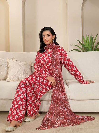 3 Piece Lawn Suit-Printed (Unstitched)