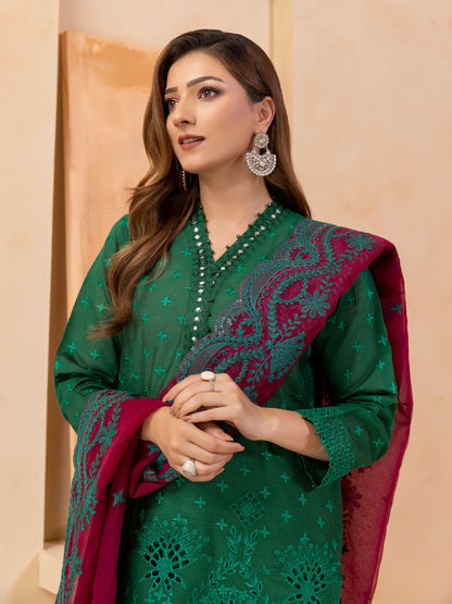 3 Piece Net Suit-Embroidered (Unstitched)