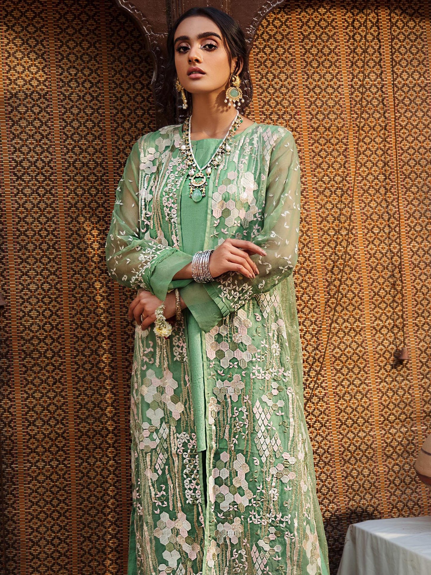 Embroidered Organza 3Piece Suit