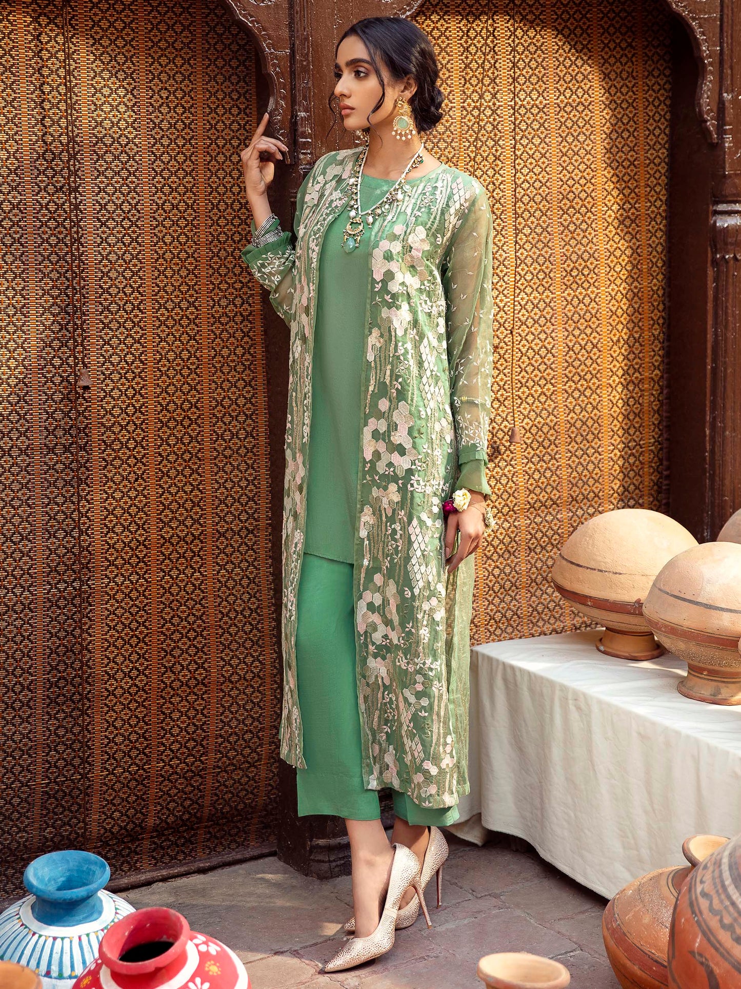 Embroidered Organza 3Piece Suit