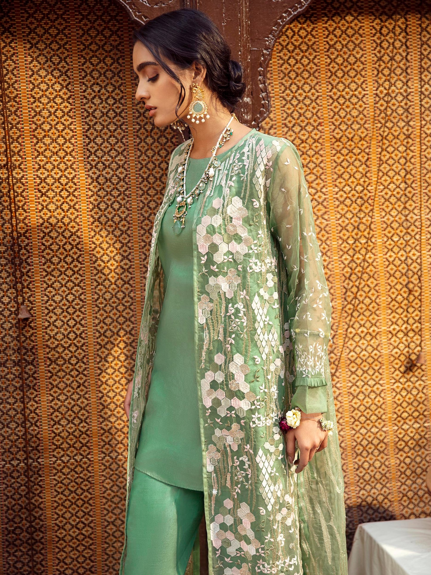 Embroidered Organza 3Piece Suit