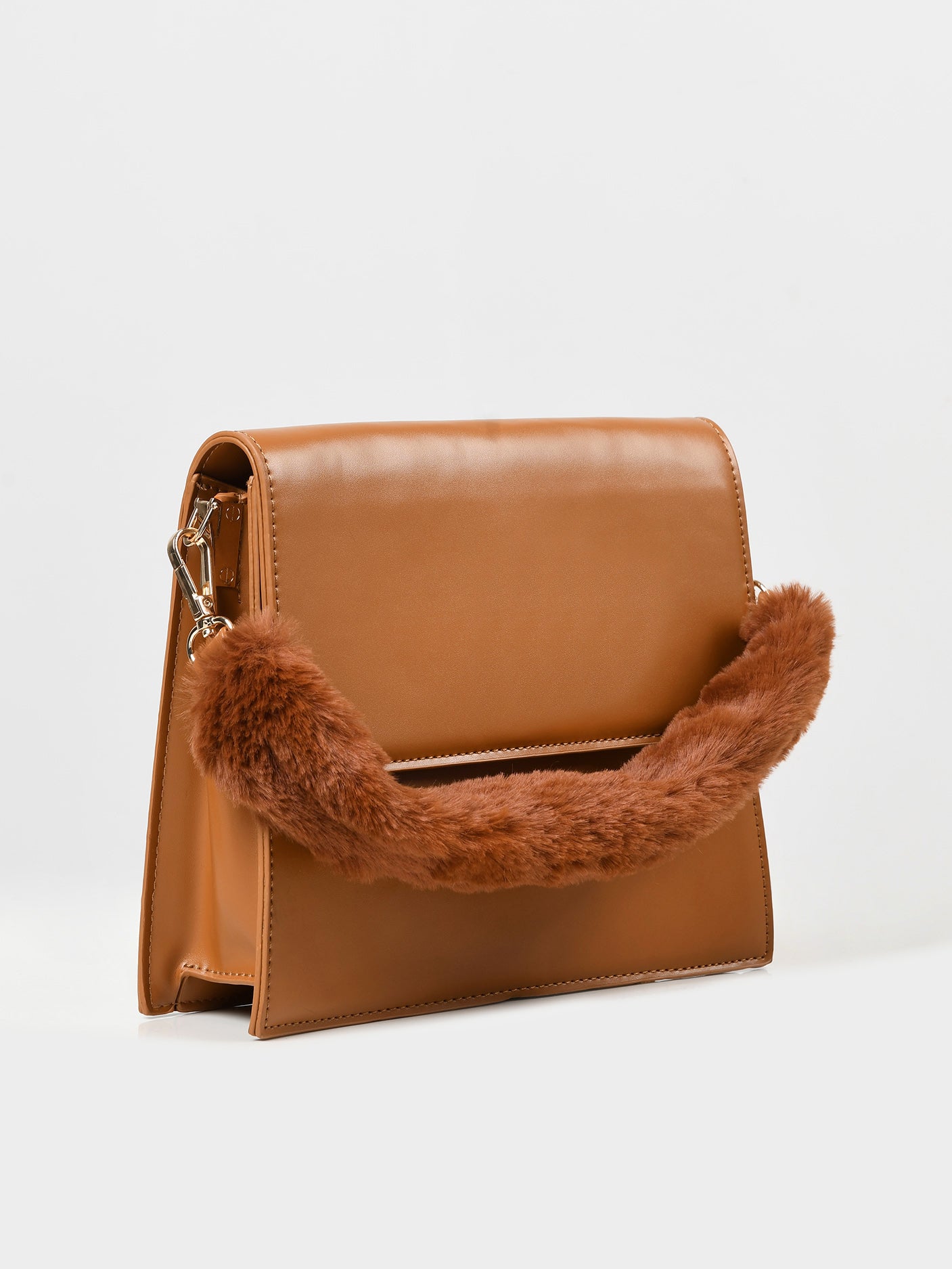 Faux Fur Handle Bag