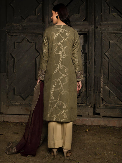 2 Piece Jacquard Suit-Embroidered (Unstitched)