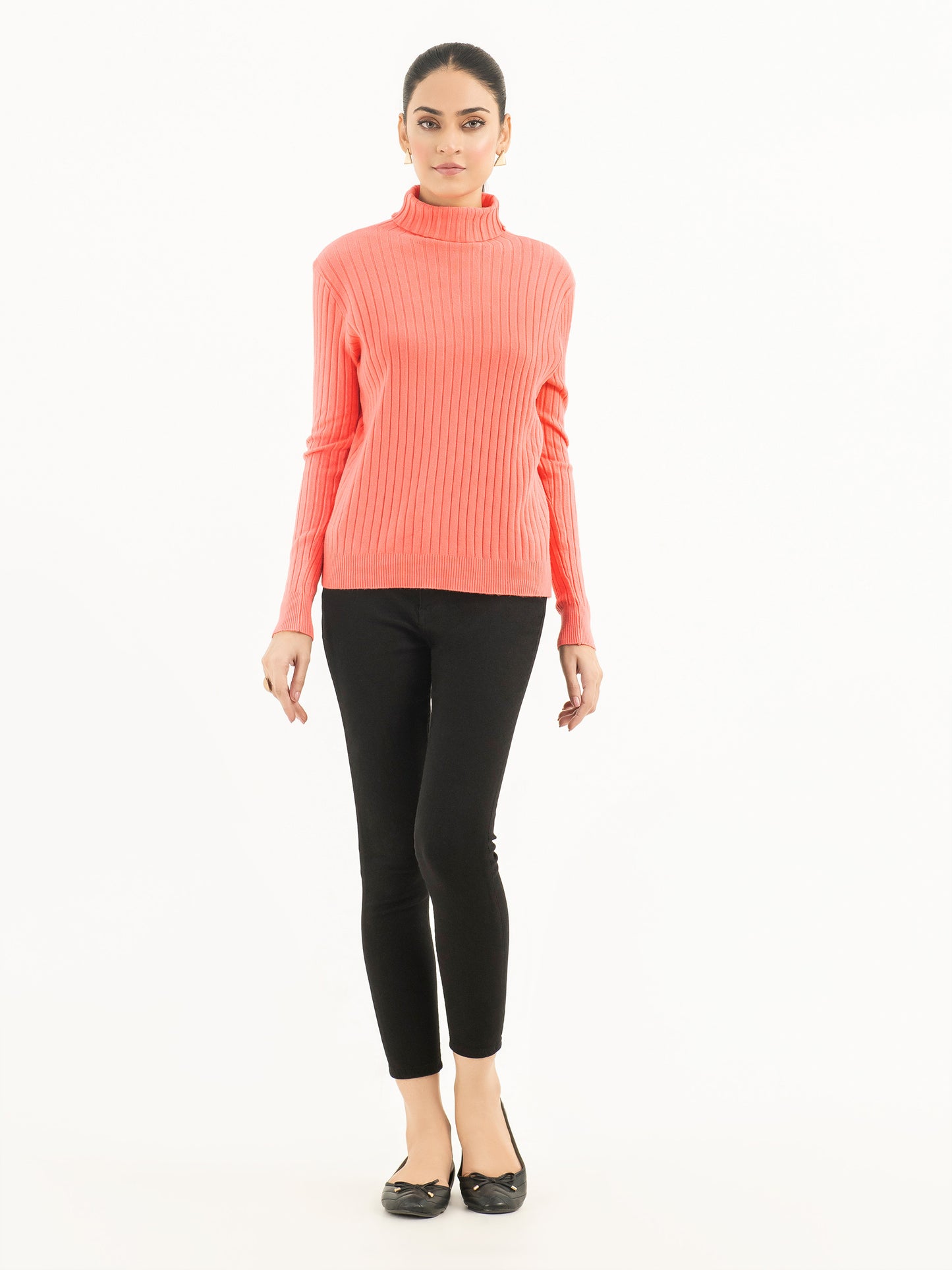 Ribbed Turtle Neck Sweater