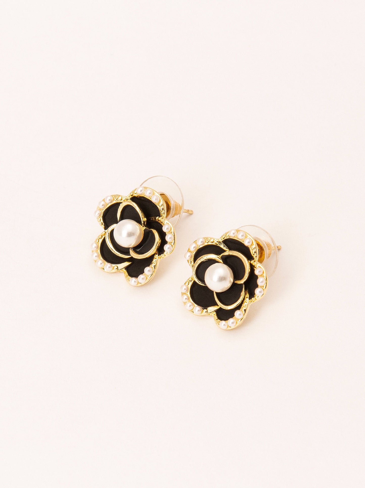 Pearl Rose Earrings