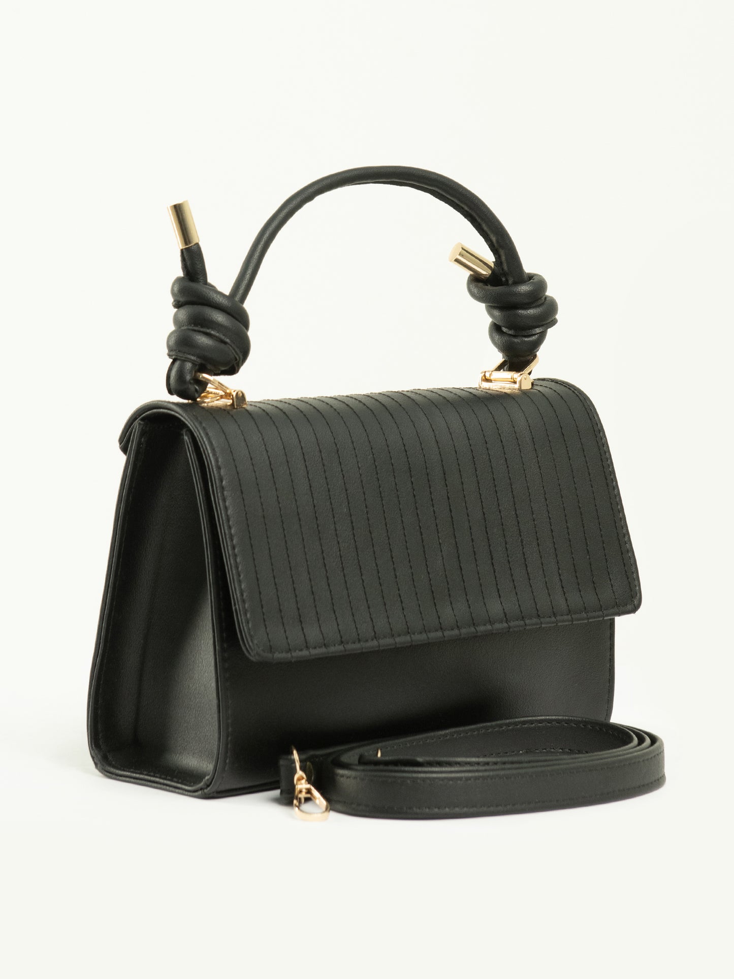 Knotted Top Handle Handbag