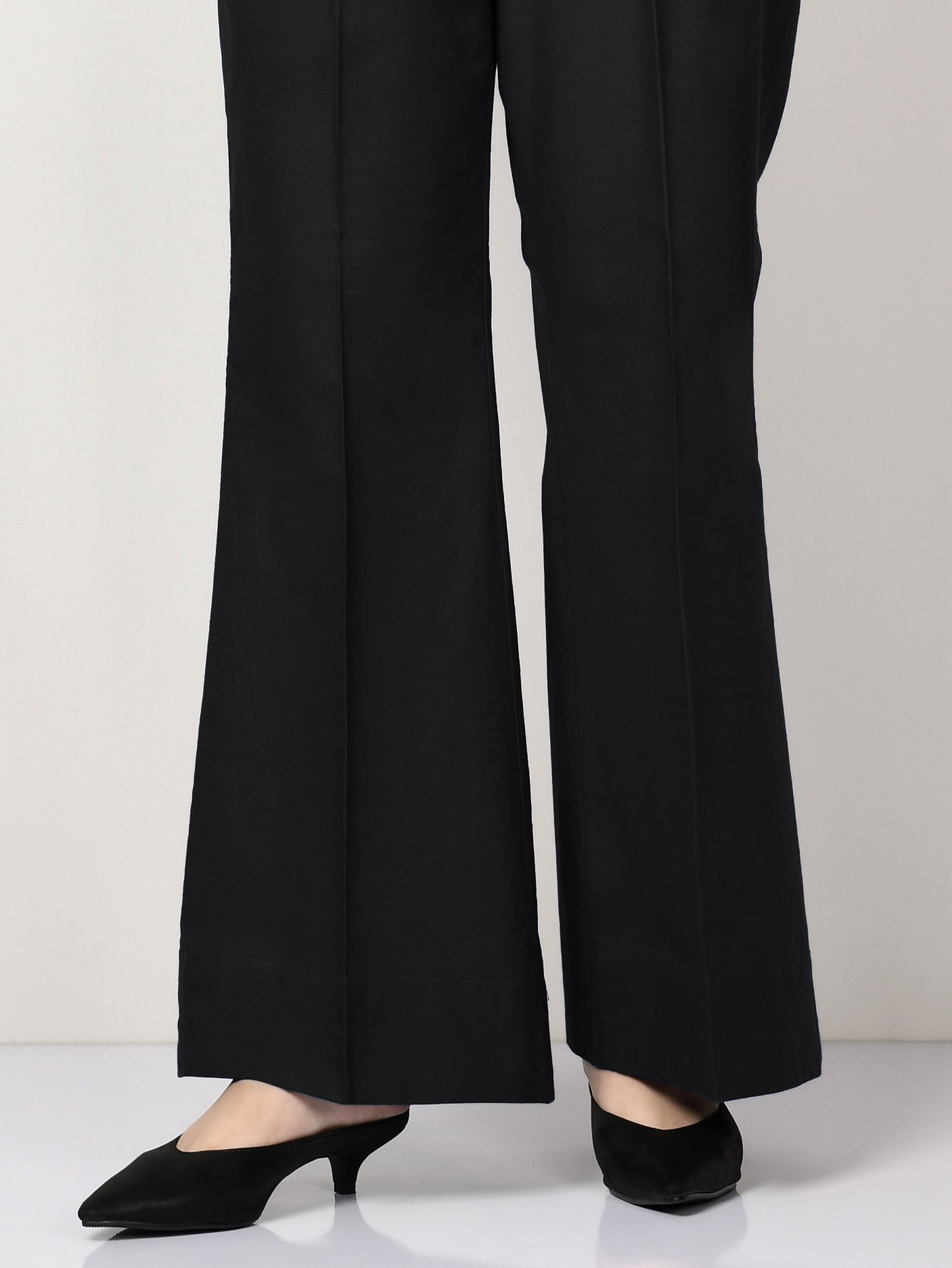 Unstitched Winter Cotton Trouser - Black