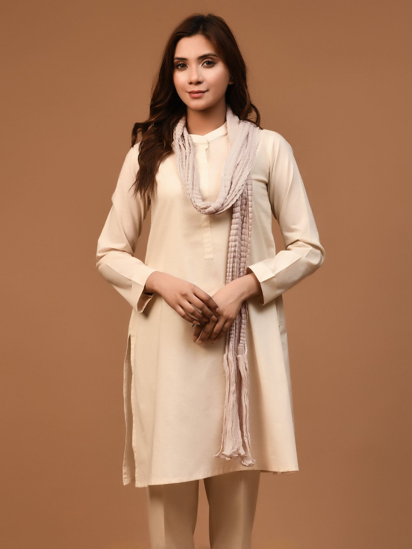 Chiffon Dupatta - Beige