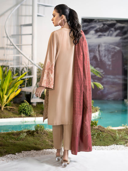 3 Piece Yarn Dyed Suit-Embroidered (Unstitched)