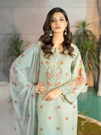 2 Piece Yarn Dyed Suit-Embroidered (Unstitched)