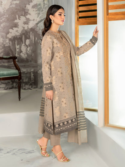 3 Piece Embroidered Jacquard Suit