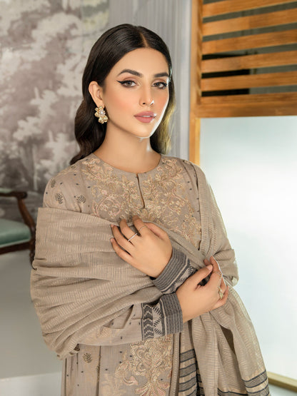 3 Piece Embroidered Jacquard Suit