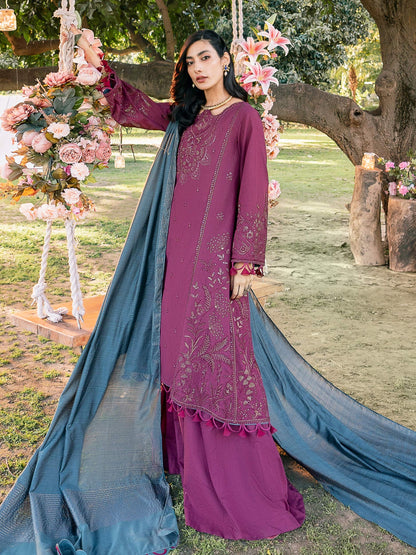 3 Piece Yarn Dyed Suit-Embroidered (Unstitched)