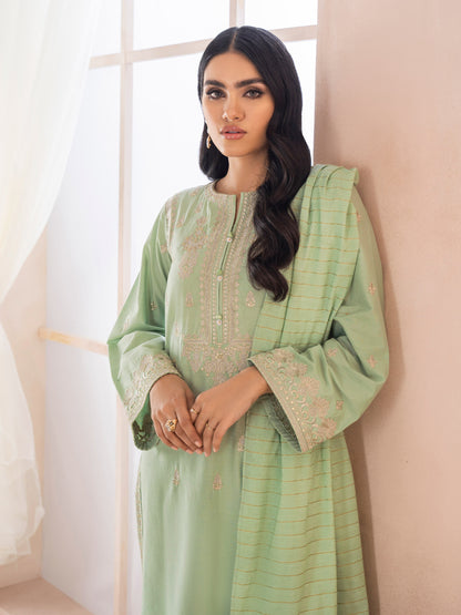 2 Piece Winter Cotton Suit-Embroidered (Unstitched)