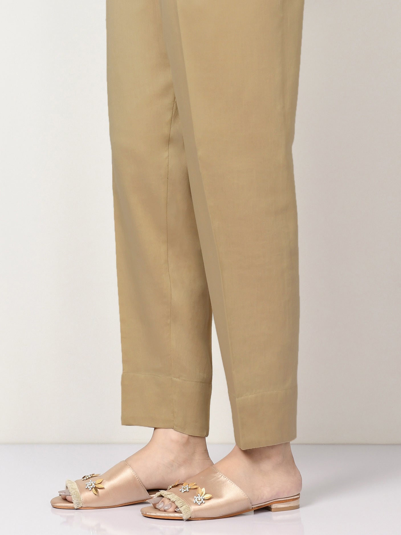 Cambric Trouser - Dark Beige