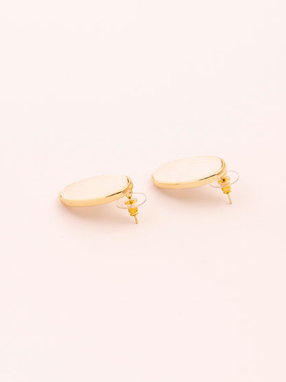 Oval Stud Earrings