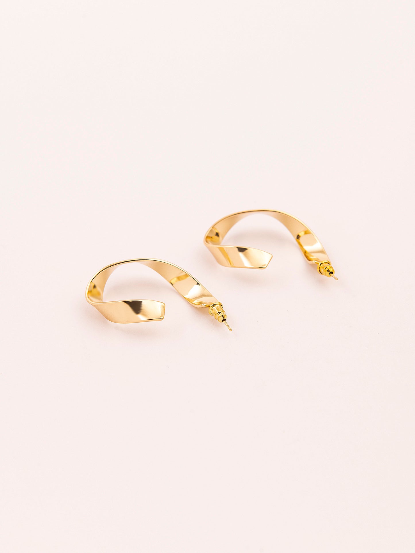 Folded C-Hoop Earrings