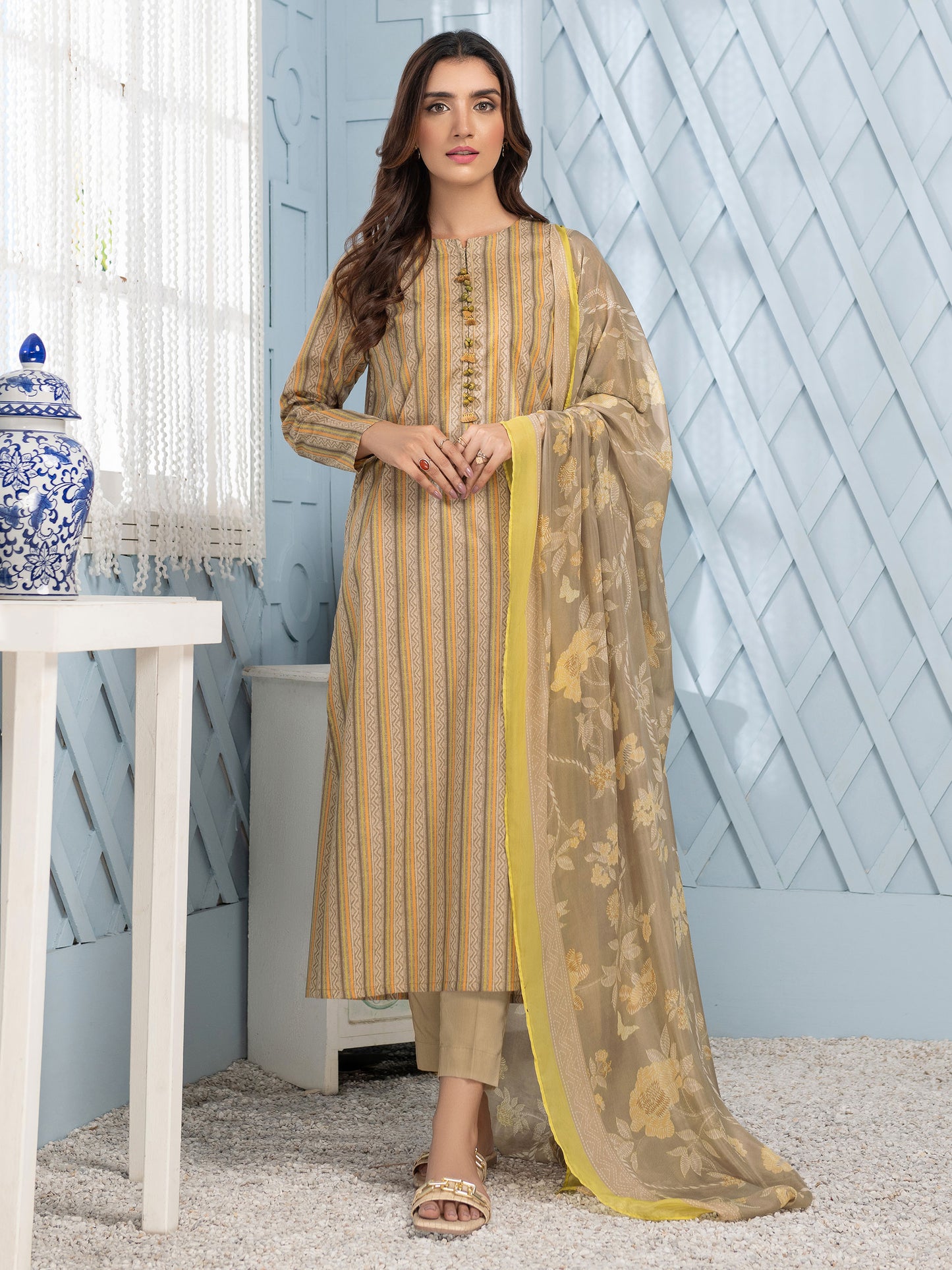 3 Piece Lawn Suit-Printed (Unstitched)