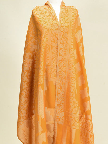 Jacquard Dupatta - Yellow