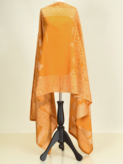 Jacquard Dupatta - Yellow