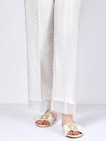 Embroidered Silk Pants