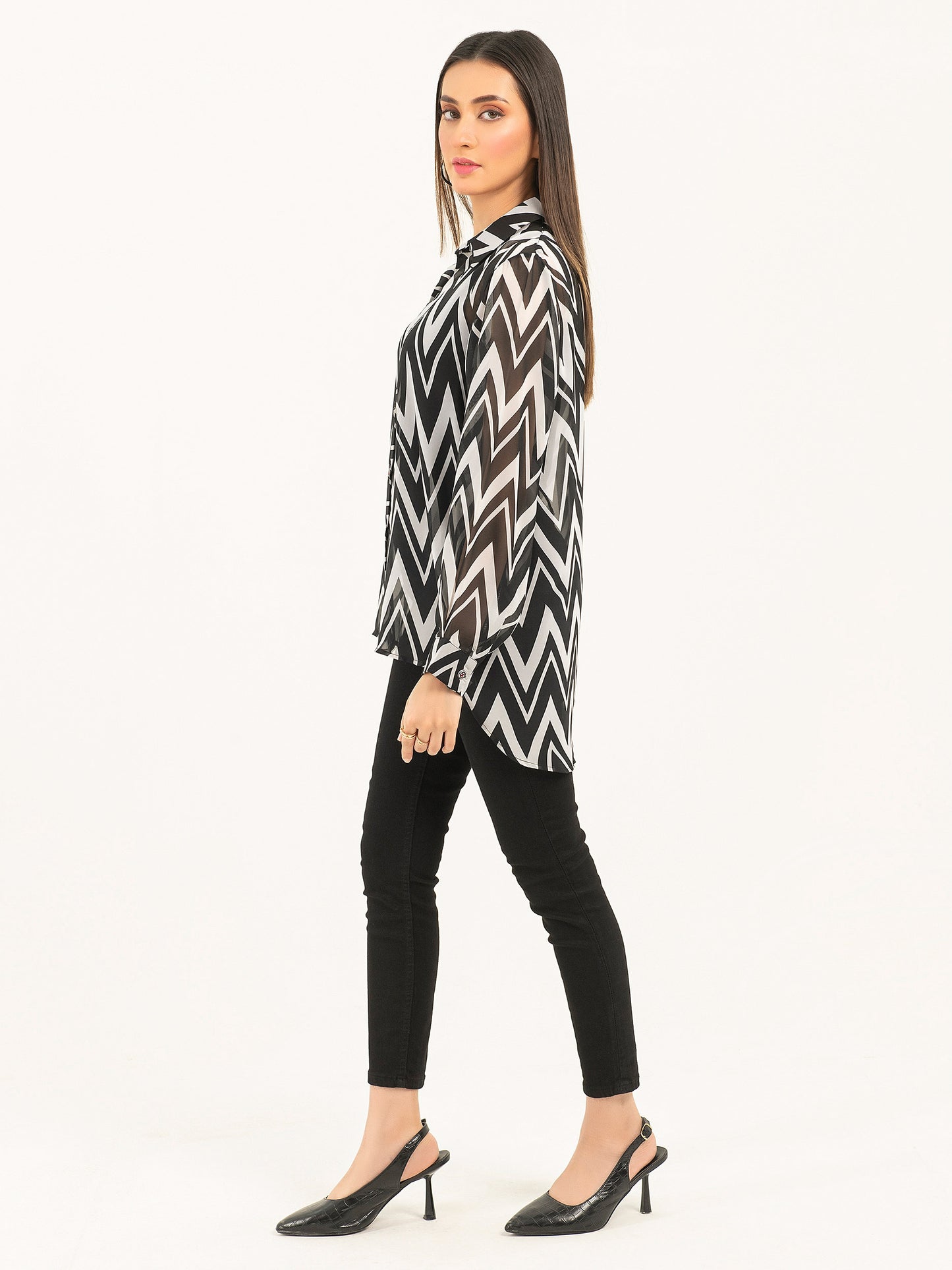 Printed Chiffon Top