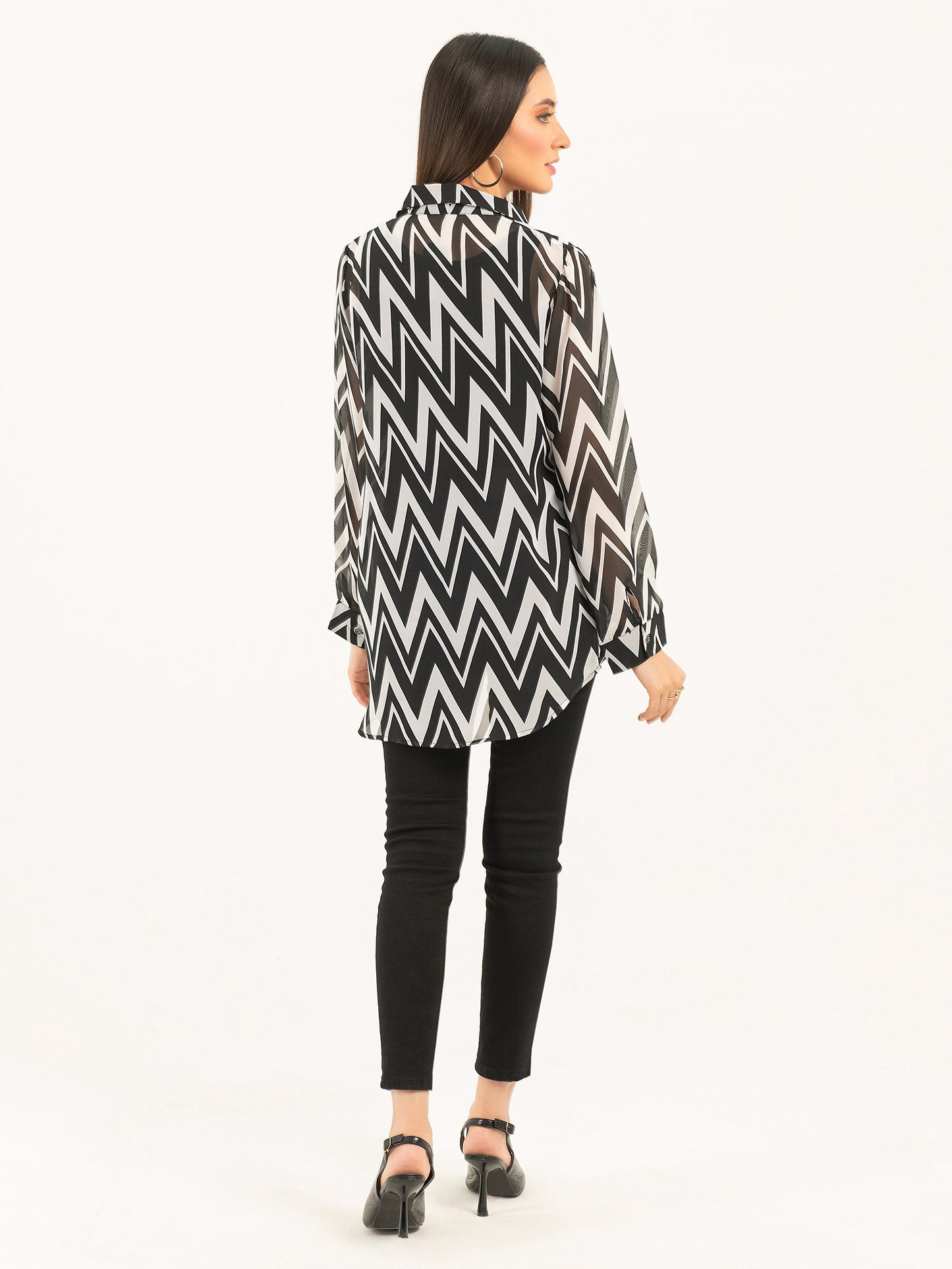 Printed Chiffon Top