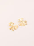 metallic-flower-petals-stud-earrings