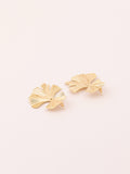 metallic-flower-petals-stud-earrings