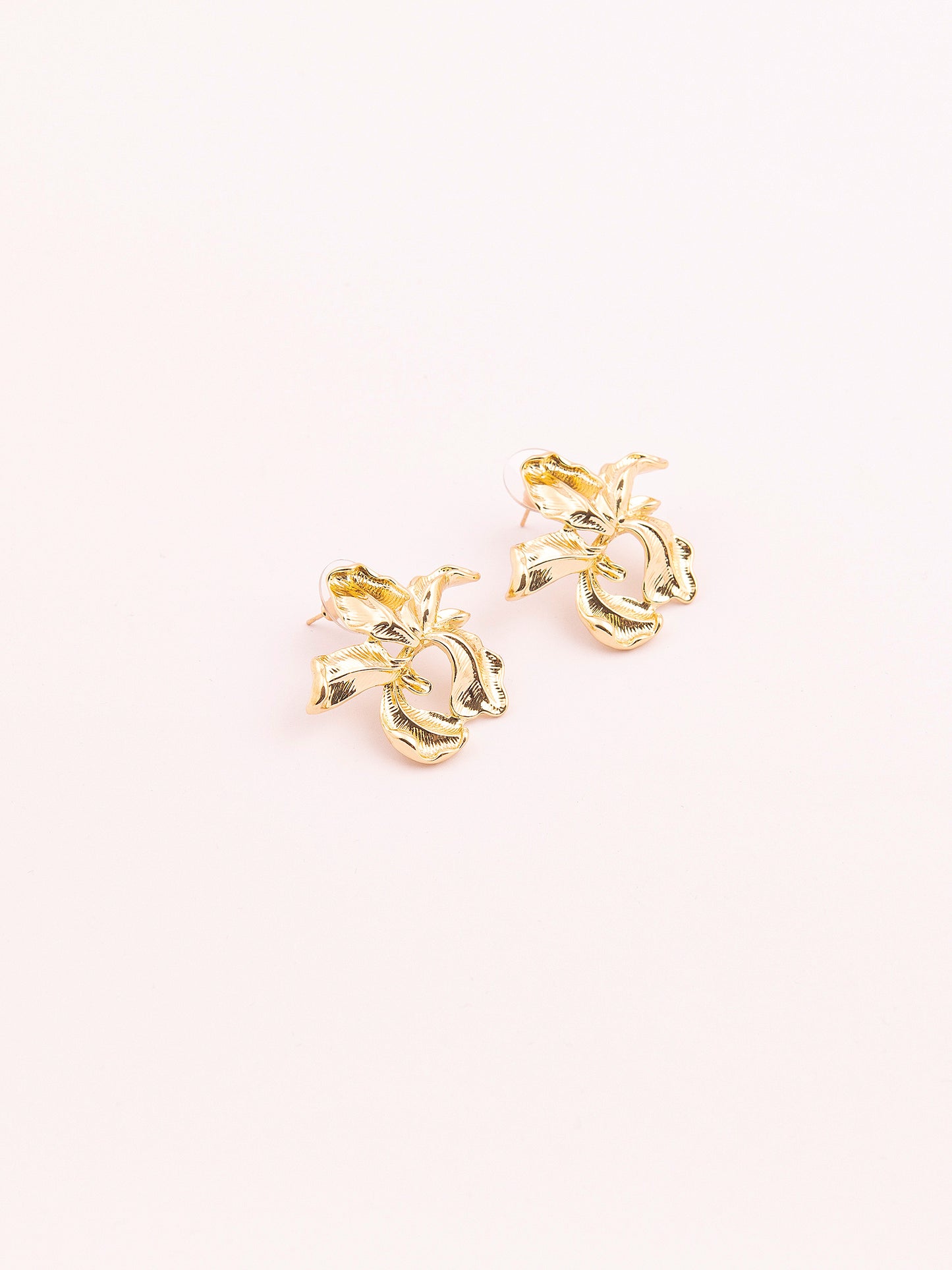 Metallic Floral Earrings