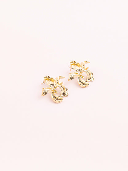 Metallic Floral Earrings