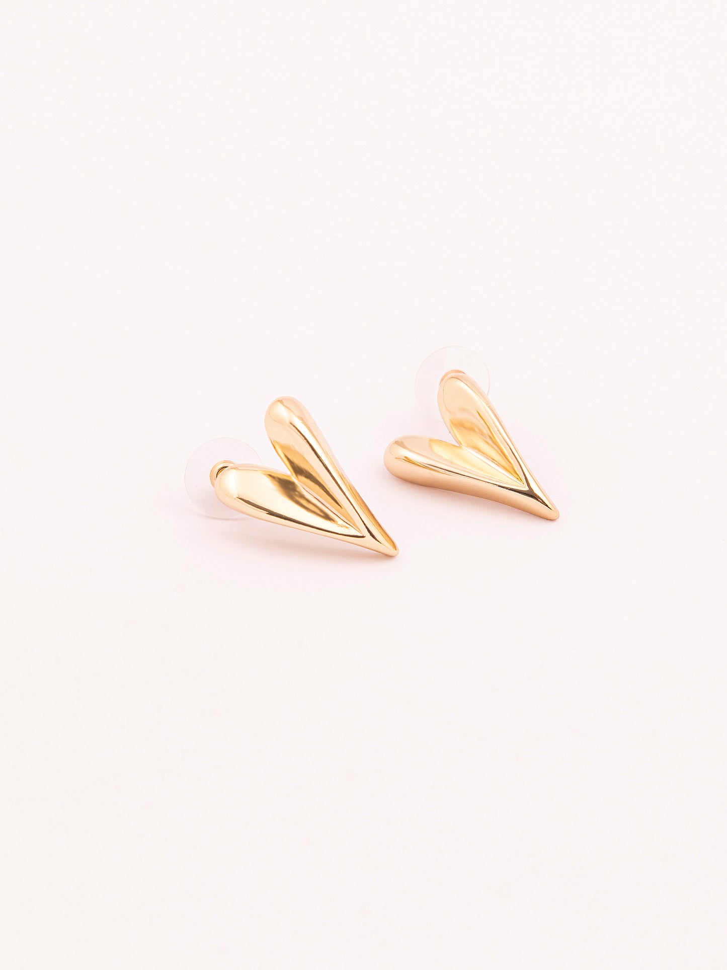 Metallic Heart Earrings