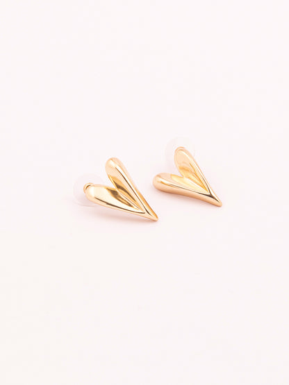 Metallic Heart Earrings