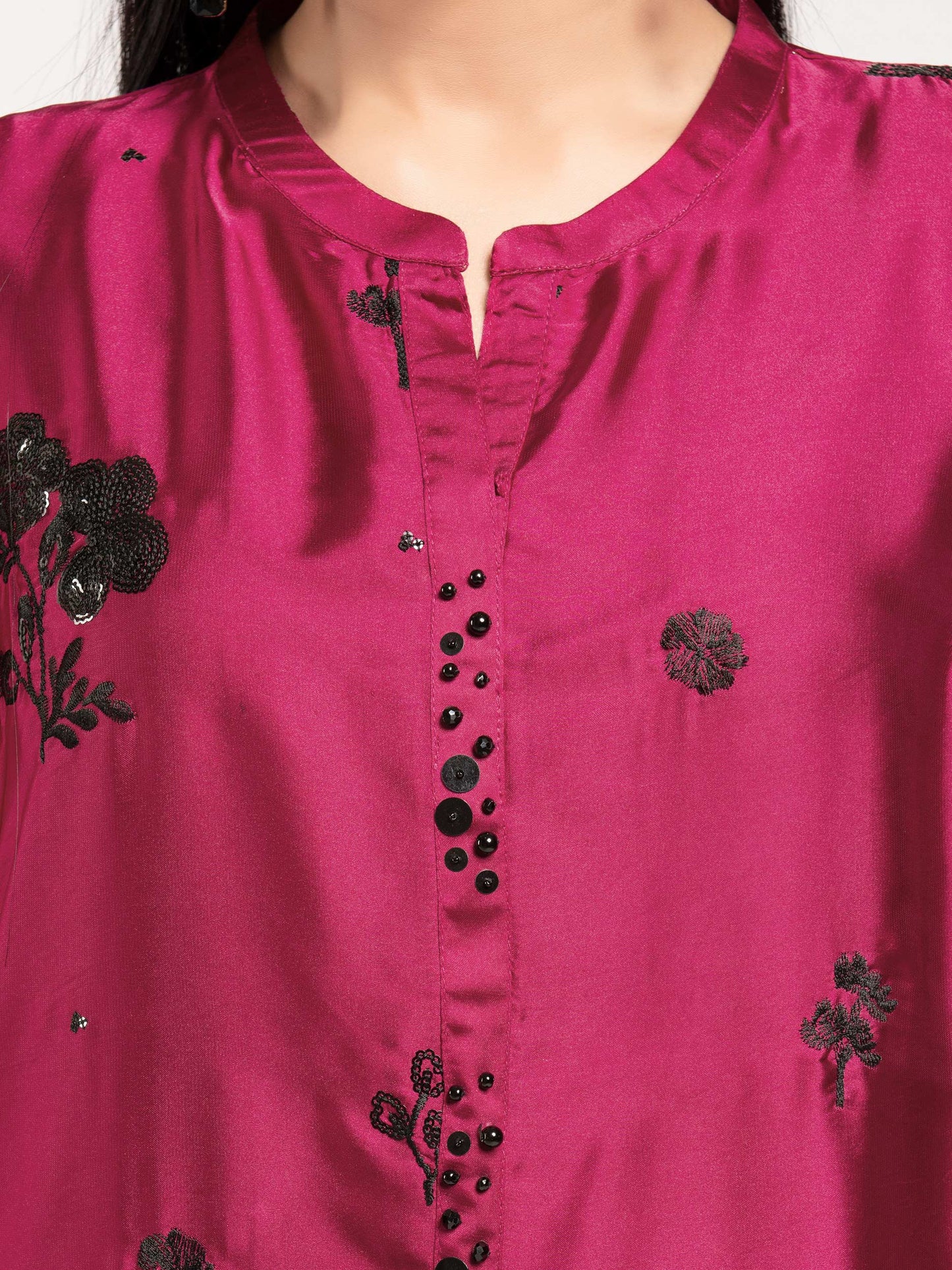 Embroidered Silk Shirt