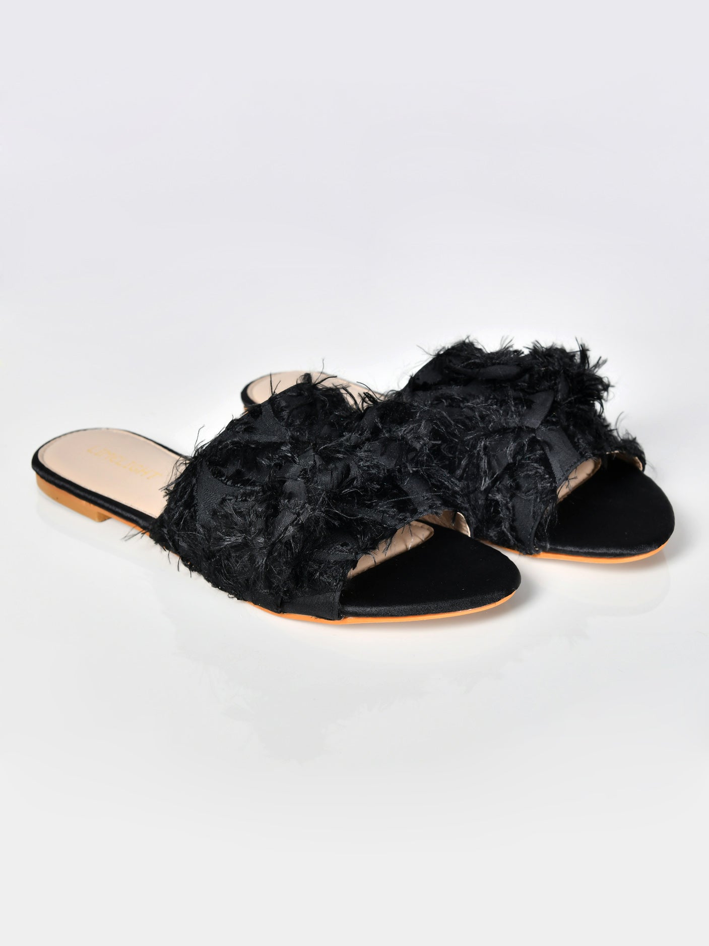 Frayed Sandals-Black