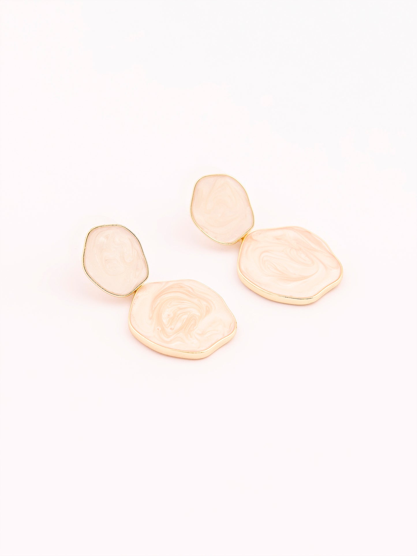 Two-Tone Drop Earrings