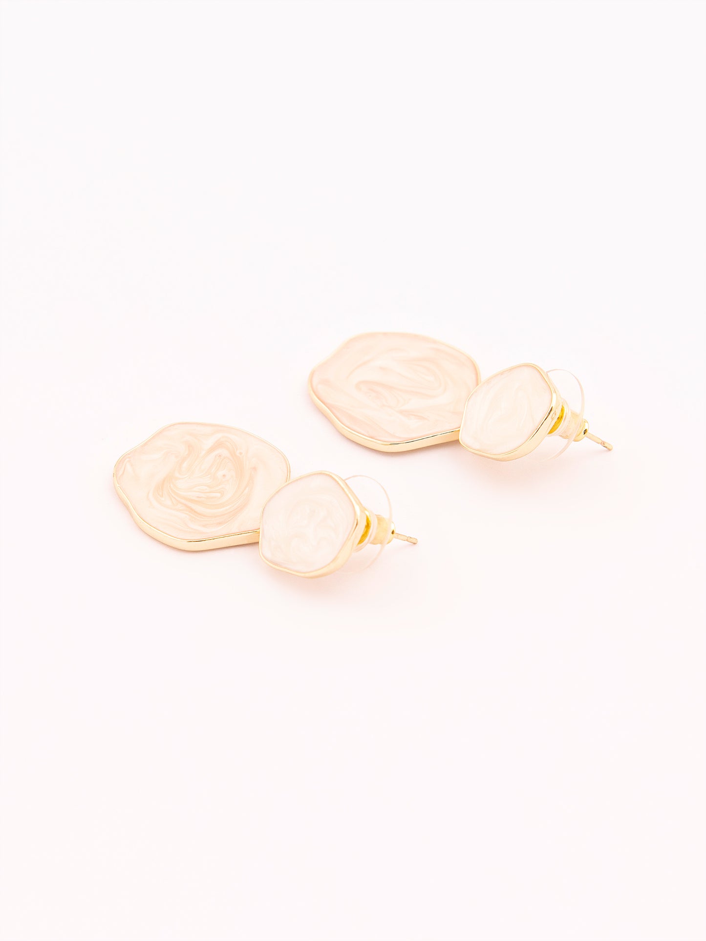 Two-Tone Drop Earrings